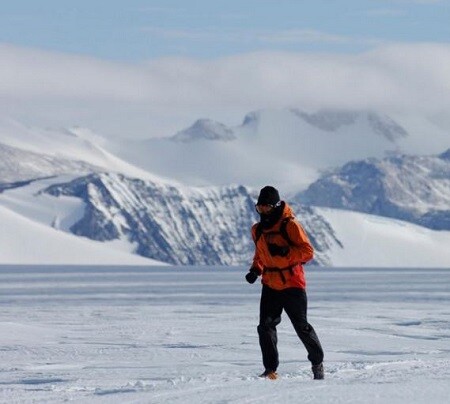 Marathon de glace antarctique.
