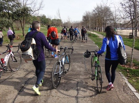 Aktueller Asphalt der Casa de Campo in Madrid