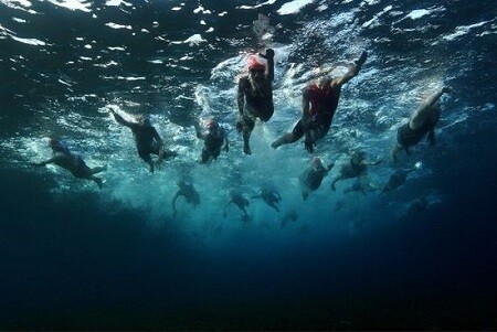 Schwimmen in einem Ironman