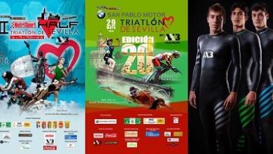 Cartel Triatlín Y half Sevilla