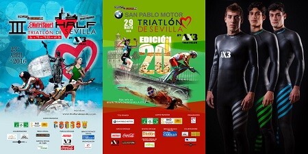 Cartel Triatlín Y half Sevilla