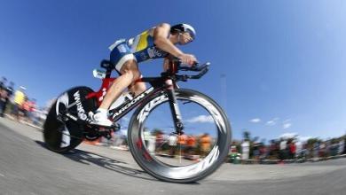 Dani Múgica en el sector ciclista del Triaroc