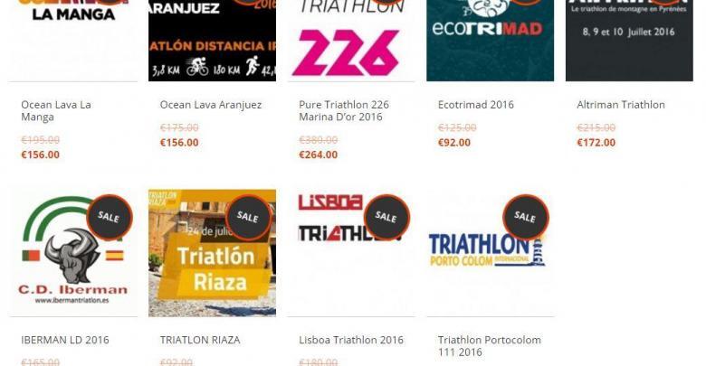 Discount on triathlon events