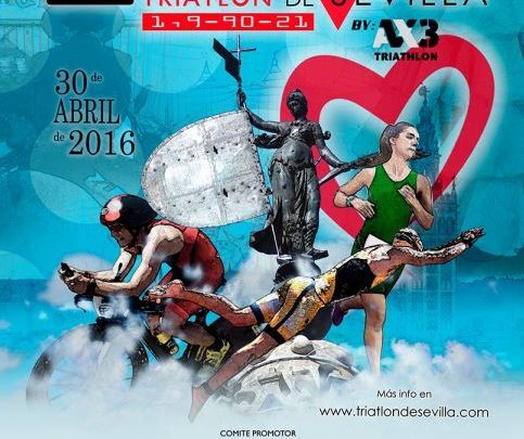 Affiche Demi Triathlon Sevilla 2016
