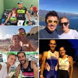 Die Paare des spanischen Triathlon