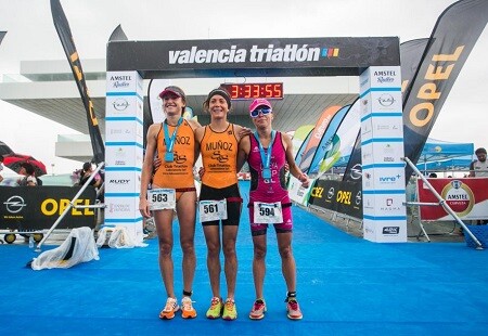 Ziel des Valencia-Triathlons