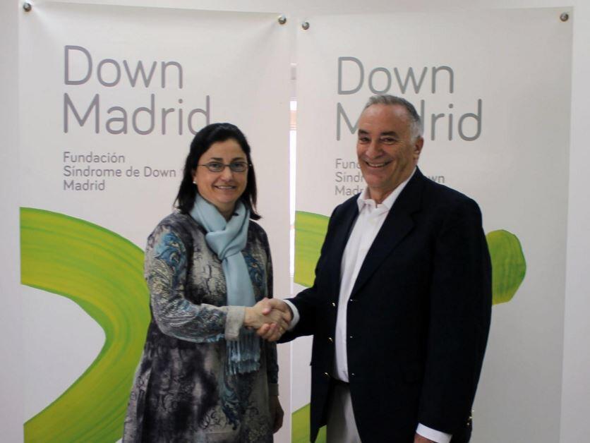Felipe Gutierrez con la asociaciónd el sindrome de Down