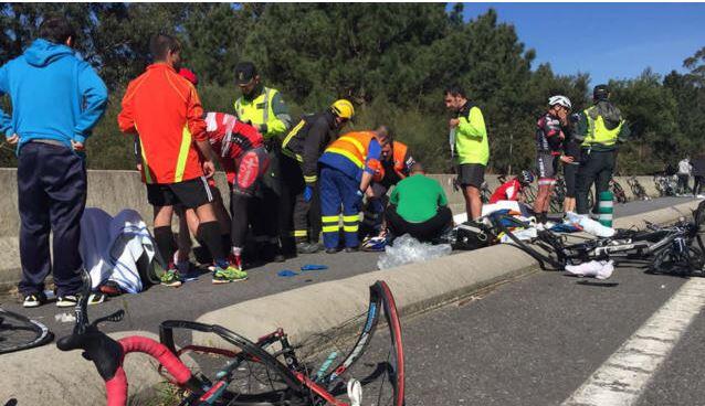 Incidente ciclistico in Galizia