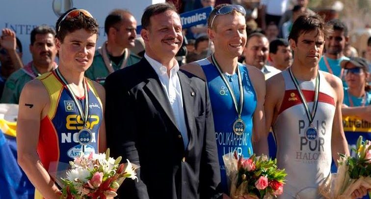 Podium Javier Gómez noya Aqaba