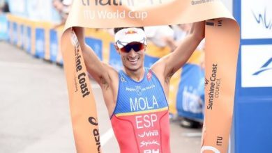 Mario Mola ganando la Copa del Mundo de Mooloolaba