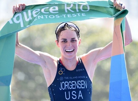 Gwen Jorgensen remportant la qualification olympique à Rio