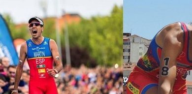 Emilio Martín y Payla García en el Campeonato Europa Triatlón