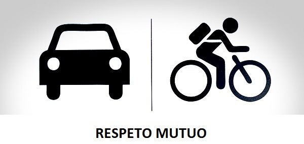 Respekt Mutual Fahrer und Radfahrer