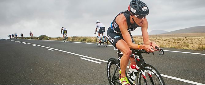 Setor de ciclismo de vulcão Triatlo