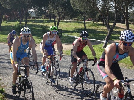 Transition in Madrid triathlon