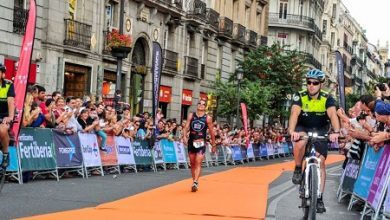 Guardia Civil in un evento di Triathlon