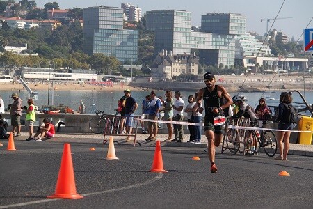 Secteur de la course à pied de triathlon de Cascais