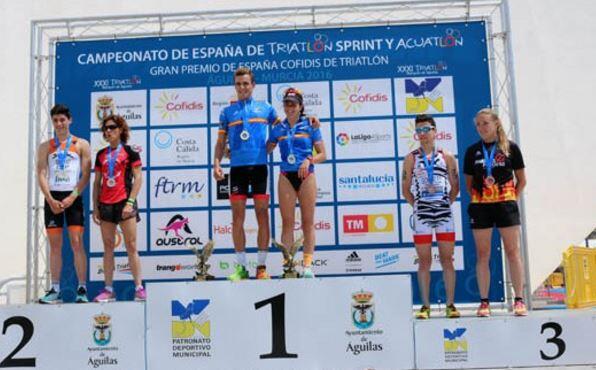 David Castro e Anna Godoy campeões Espanha aquatlo 2016