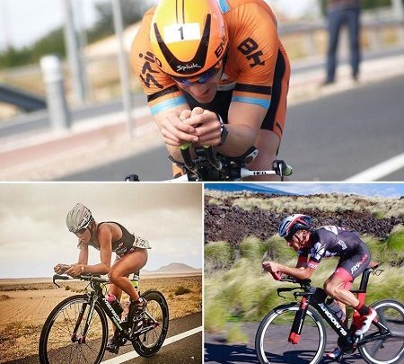 Eneko Llanos, Clementa Alonso e Saleta Castro nell'Ironman Texas