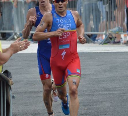 Javier Gómez Noya corriendo en Lisboa