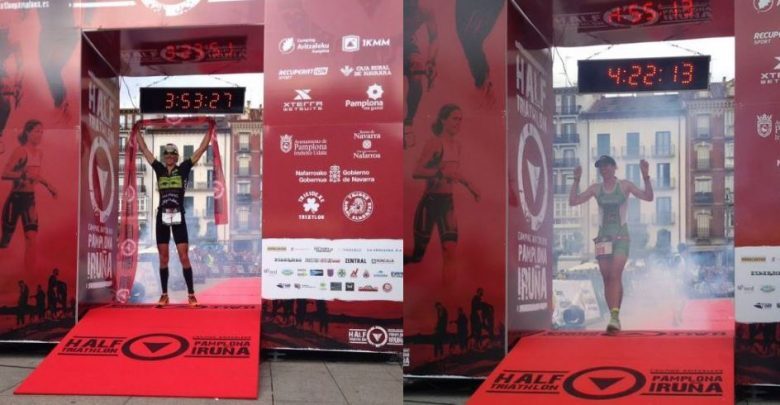 Gustavo Rodríguez y Sara Löerh ganan Triathlon Pamplona 2016