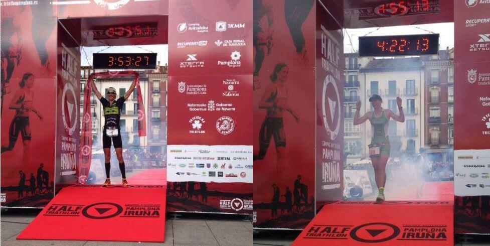 Gustavo Rodríguez y Sara Löerh ganan Triathlon Pamplona 2016