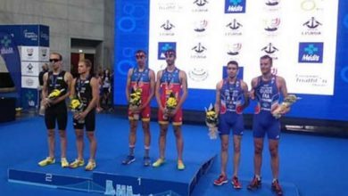 podium paratriatlón Campeonato Europa Triatlón Lisboa