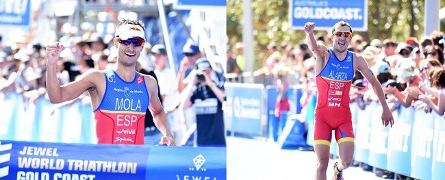 Mario Mola y Fernando Alarza ganando una Serie Mundial