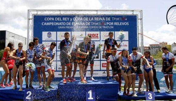 Podium Championship Spain Relay Triathlon Pontevedra