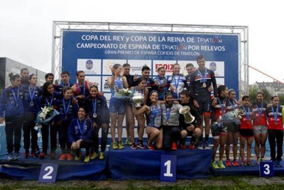 Podium Copa del Rey and de la Reina