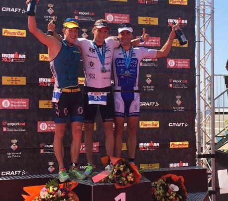 Podio dell'Ironman 70.3 Barcellona 2016