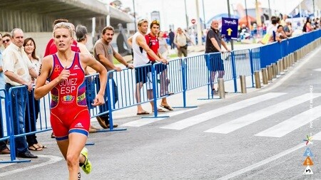 Tamara Gómez competindo na Copa do Mundo