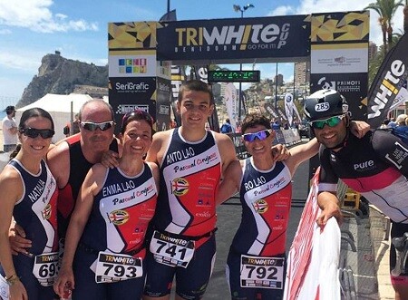 Arrivo del circuito di triathlon Triwhite