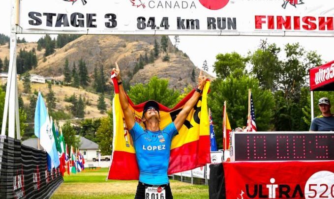 Marcos López Bonilla finishing the Ultraman