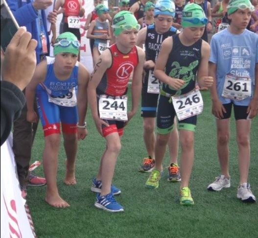 Inizio del triathlon per bambini