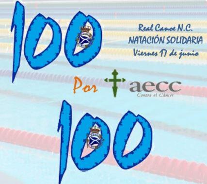 poster 100x100 nuoto solidale Real Canoa