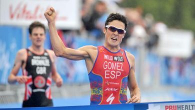 Gomez Noya ganando una carrera
