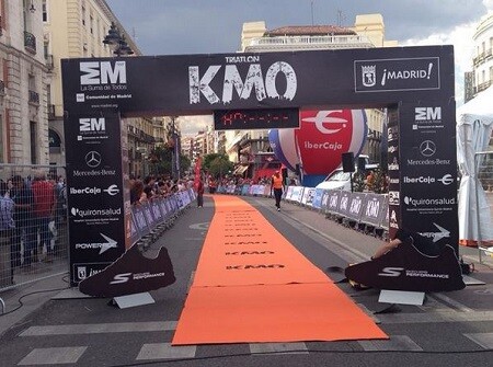 Finish of the Km0 Triathlon