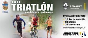 Cartel Triatlón Guadalajra 2016