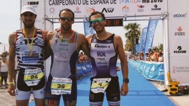 Podio maschile Campionato spagnolo Triathlon MD Valencia 2016