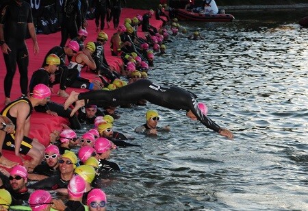 Potón de salida Triathlon Series Madrid