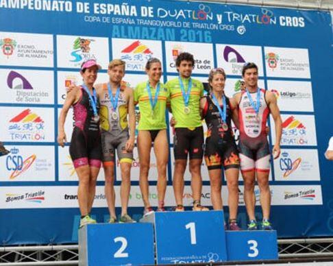 Podium Meisterschaft Spanien Triathlon Cros 2016 almazan
