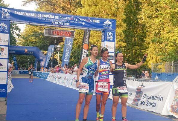 Podium Championnat d'Espagne féminin Duathlon Almazçan