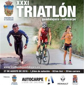 Cartel Triatlón de Guadajalara 2016