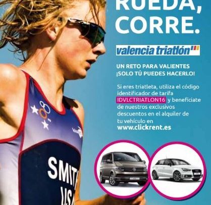 Clic Rent patrocinador Valencia triatón