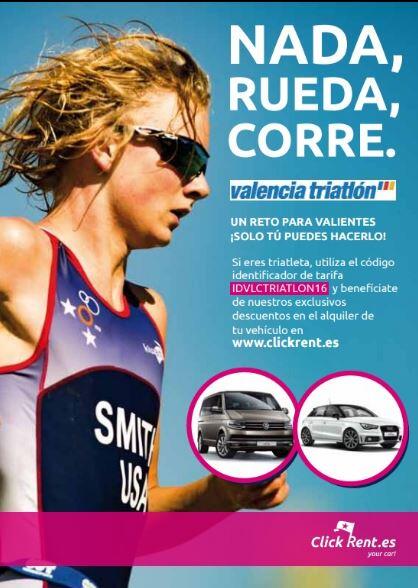 Clic Rent patrocinador Valencia triatón