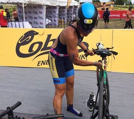 Judith Corachan in the Ironman Transition 70.3 Philippines