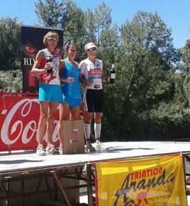 Weibliche Podium Aranda Triathlon