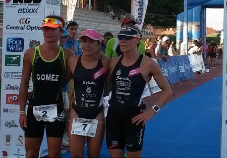 Pódio feminino de Guadalajara Triathlon