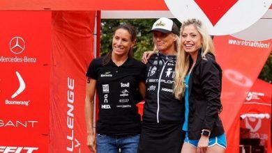 Sara Loerh en el podium del Challenge Turku